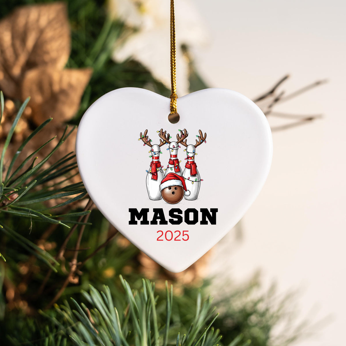 Bowling Ornament Bowling Christmas Ornament Personalized Bowling Ball Ornament Santa’s Favorite Bowler Gift Bowling Team Orna