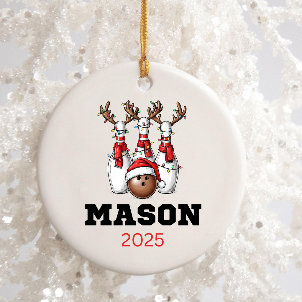 Personalized Bowling Christmas Ornament
