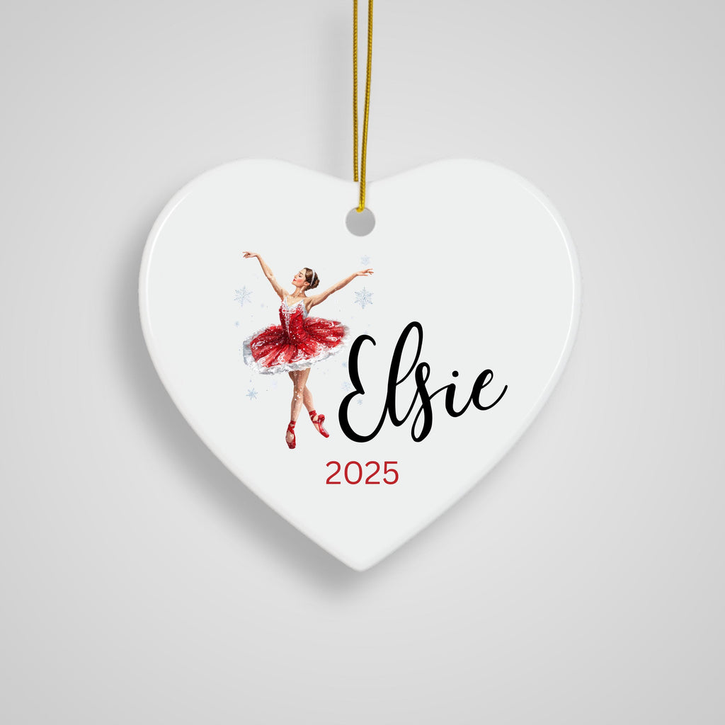 Girls Ballet Christmas Ornament Personalized Ballerina Ornament Custom Dance Ornament for Kids or Teens Gift for Dancer Balle