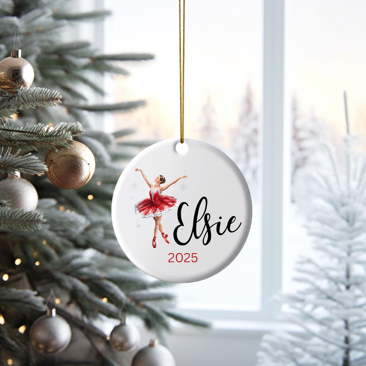 Girls Ballet Christmas Ornament Personalized Ballerina Ornament Custom Dance Ornament for Kids or Teens Gift for Dancer Balle