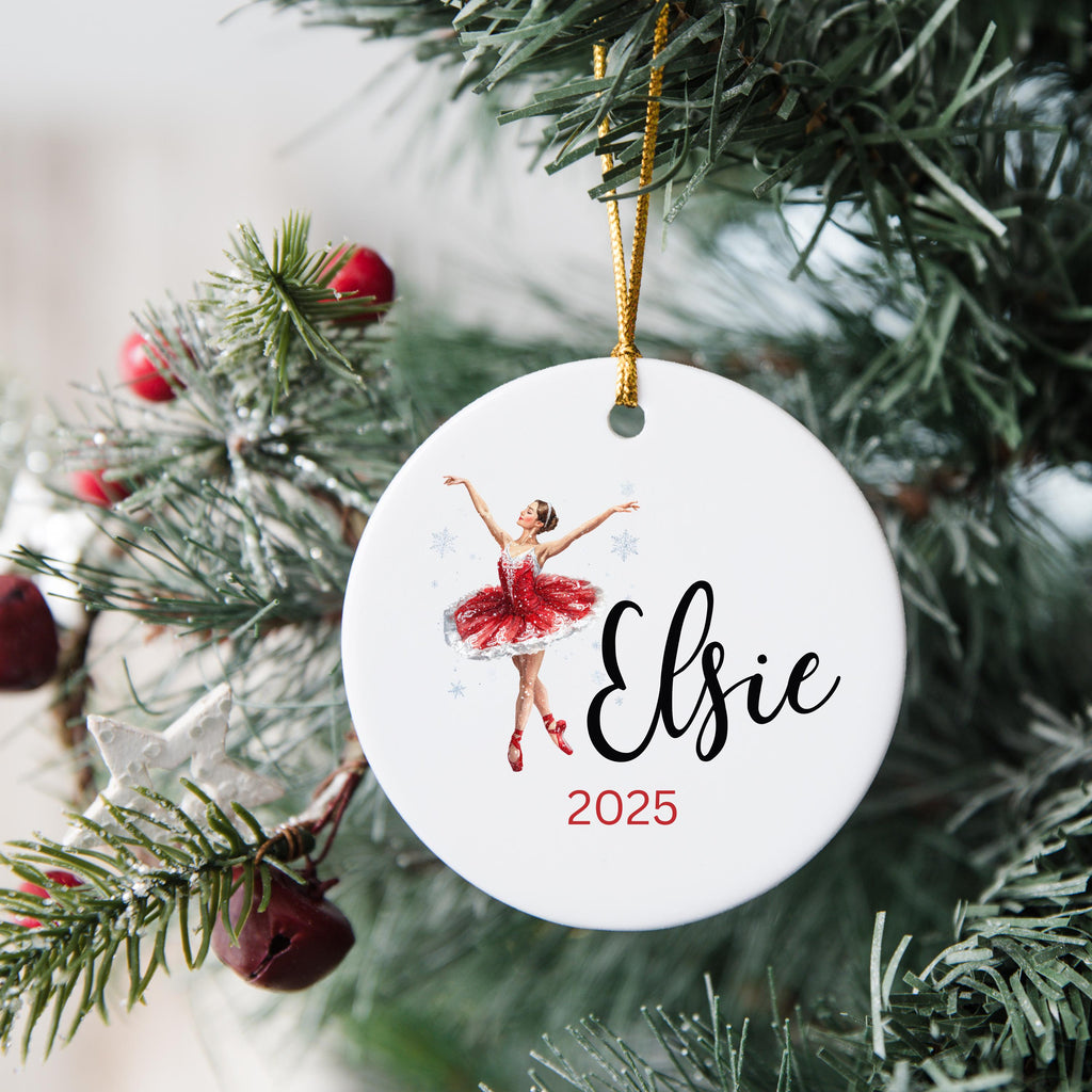 Girls Ballet Christmas Ornament Personalized Ballerina Ornament Custom Dance Ornament for Kids or Teens Gift for Dancer Balle