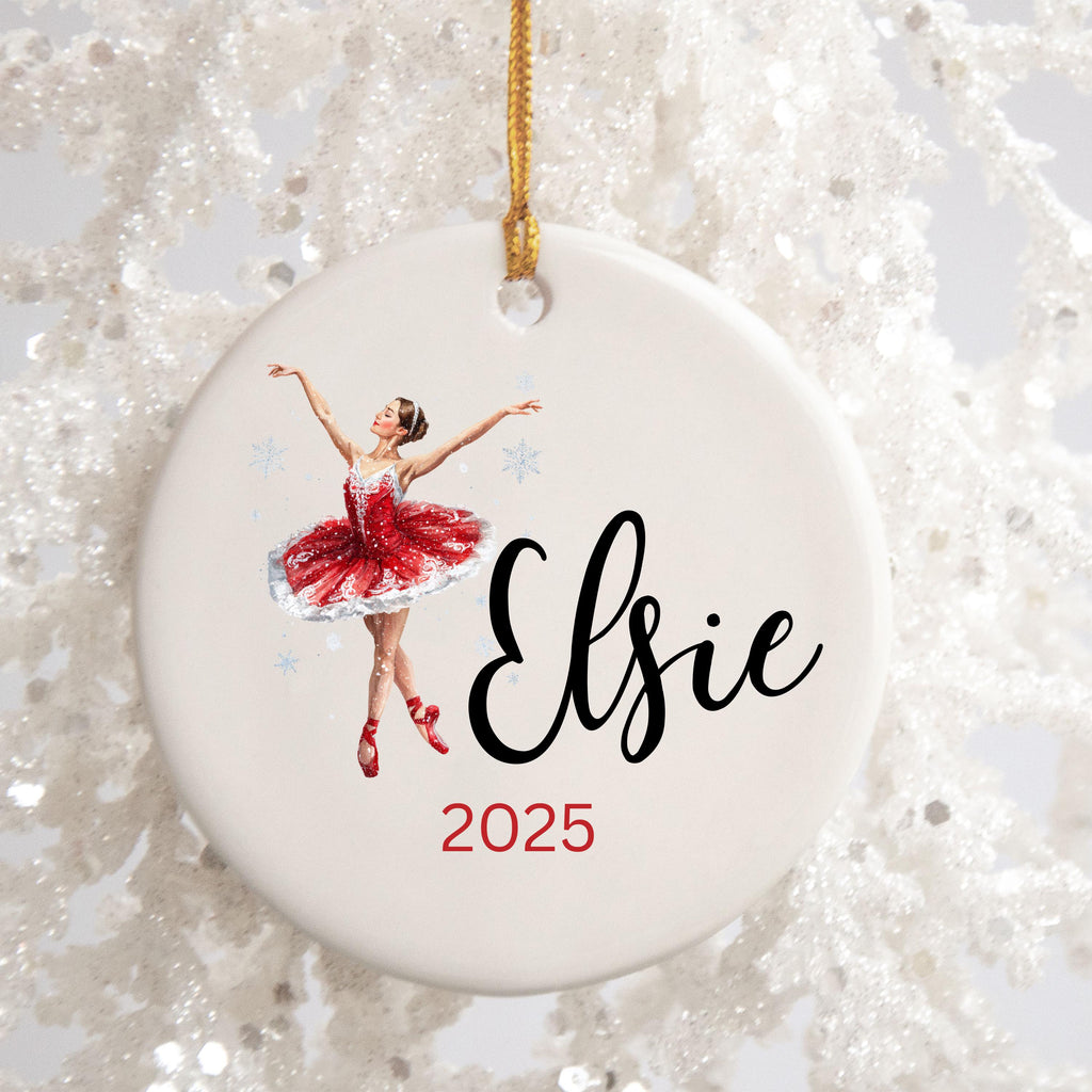Girls Ballet Christmas Ornament Personalized Ballerina Ornament Custom Dance Ornament for Kids or Teens Gift for Dancer Balle