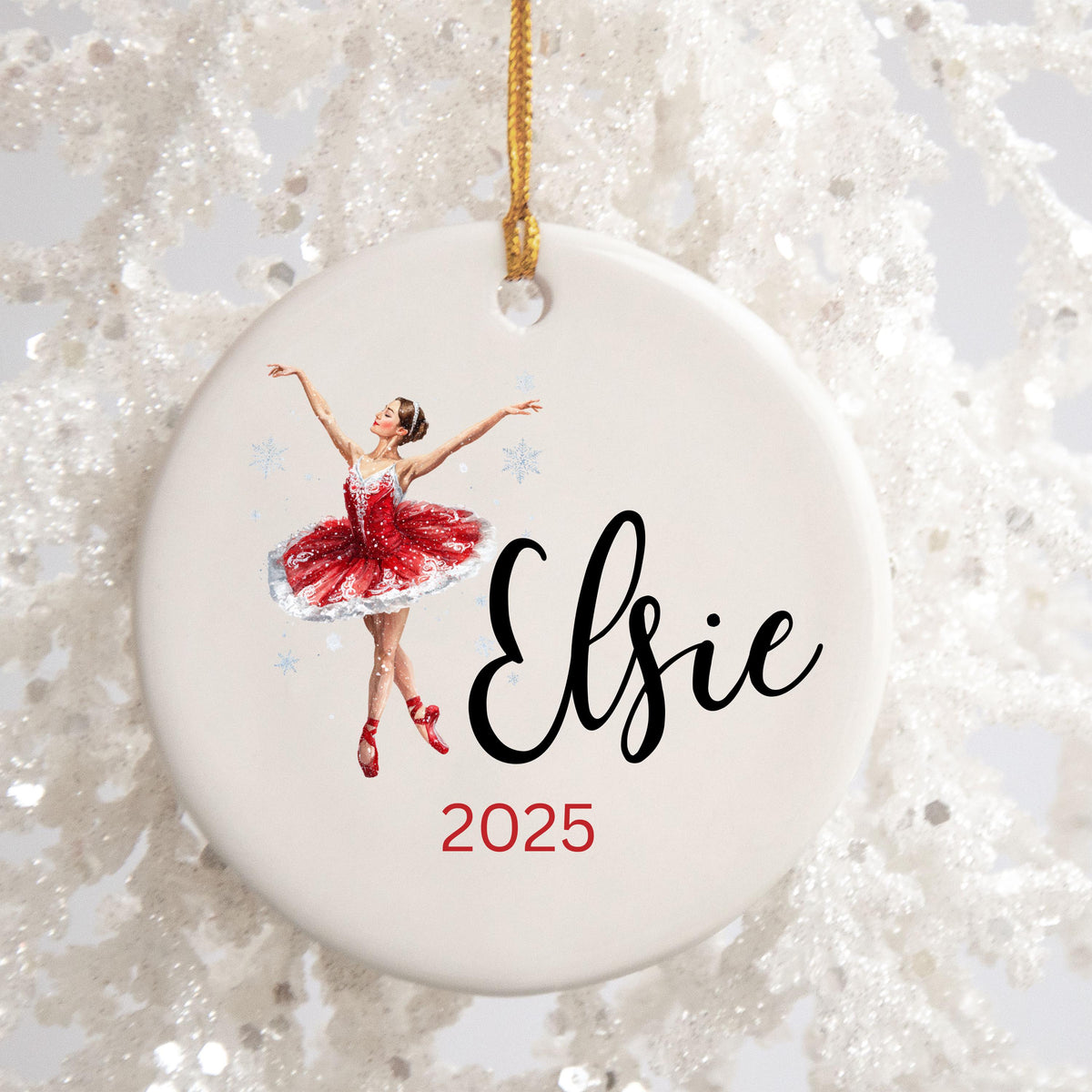 Girls Ballet Christmas Ornament Personalized Ballerina Ornament Custom Dance Ornament for Kids or Teens Gift for Dancer Balle