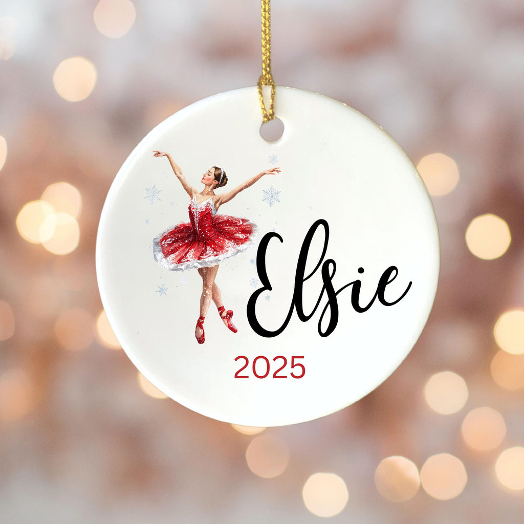 Girls Ballet Christmas Ornament Personalized Ballerina Ornament Custom Dance Ornament for Kids or Teens Gift for Dancer Balle