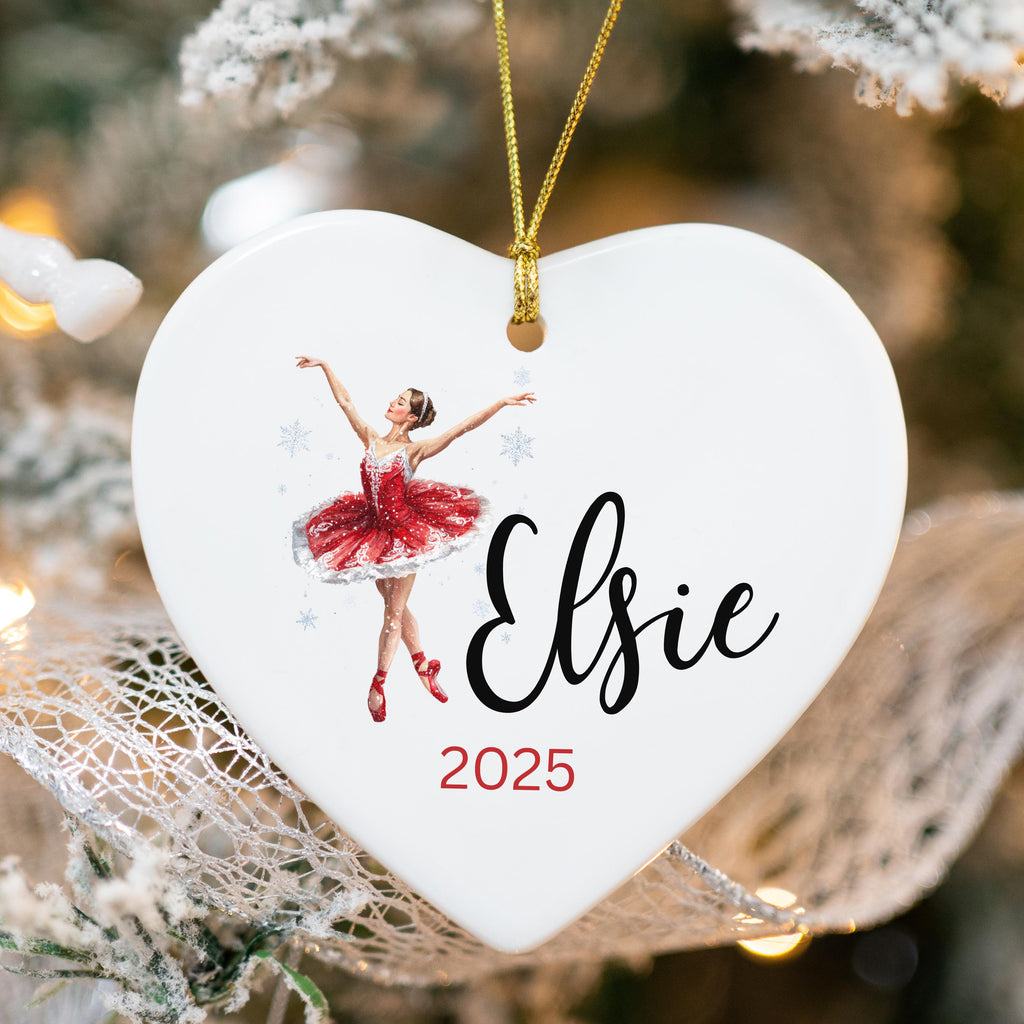 Girls Ballet Christmas Ornament Personalized Ballerina Ornament Custom Dance Ornament for Kids or Teens Gift for Dancer Balle