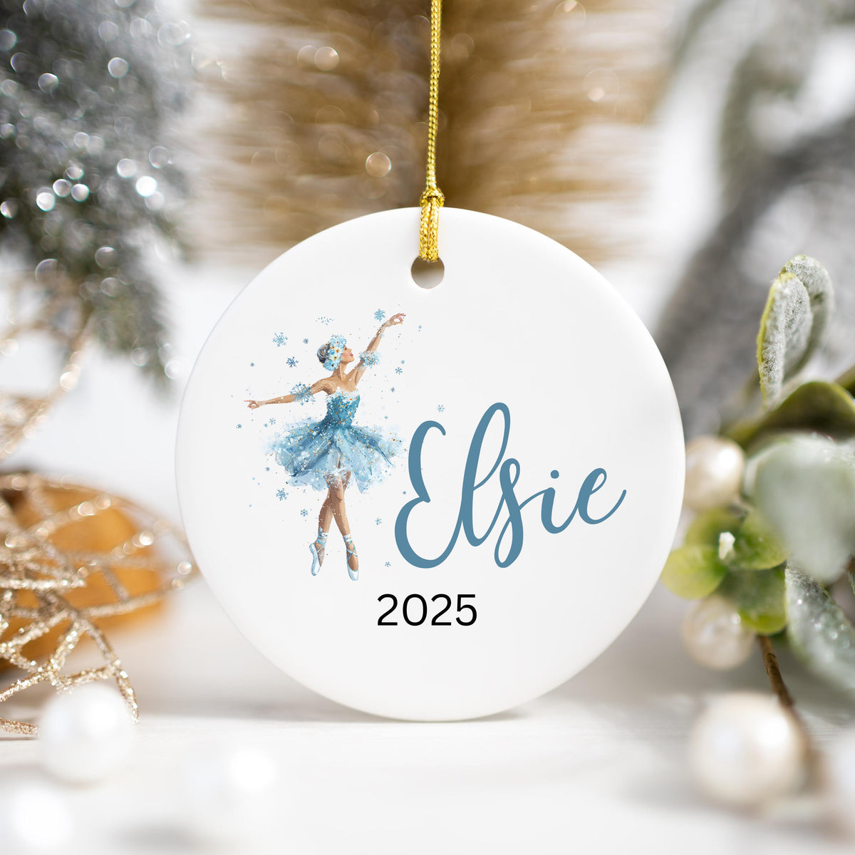 Girls Ballet Christmas Ornament Personalized Ballerina Ornament Custom Dance Ornament for Kids or Teens Gift for Dancer Balle