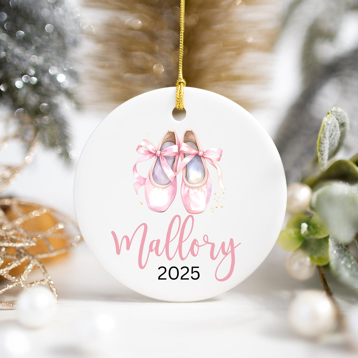 Girls Ballet Christmas Ornament Personalized Ballerina Ornament Custom Dance Ornament for Kids or Teens Gift for Dancer Balle