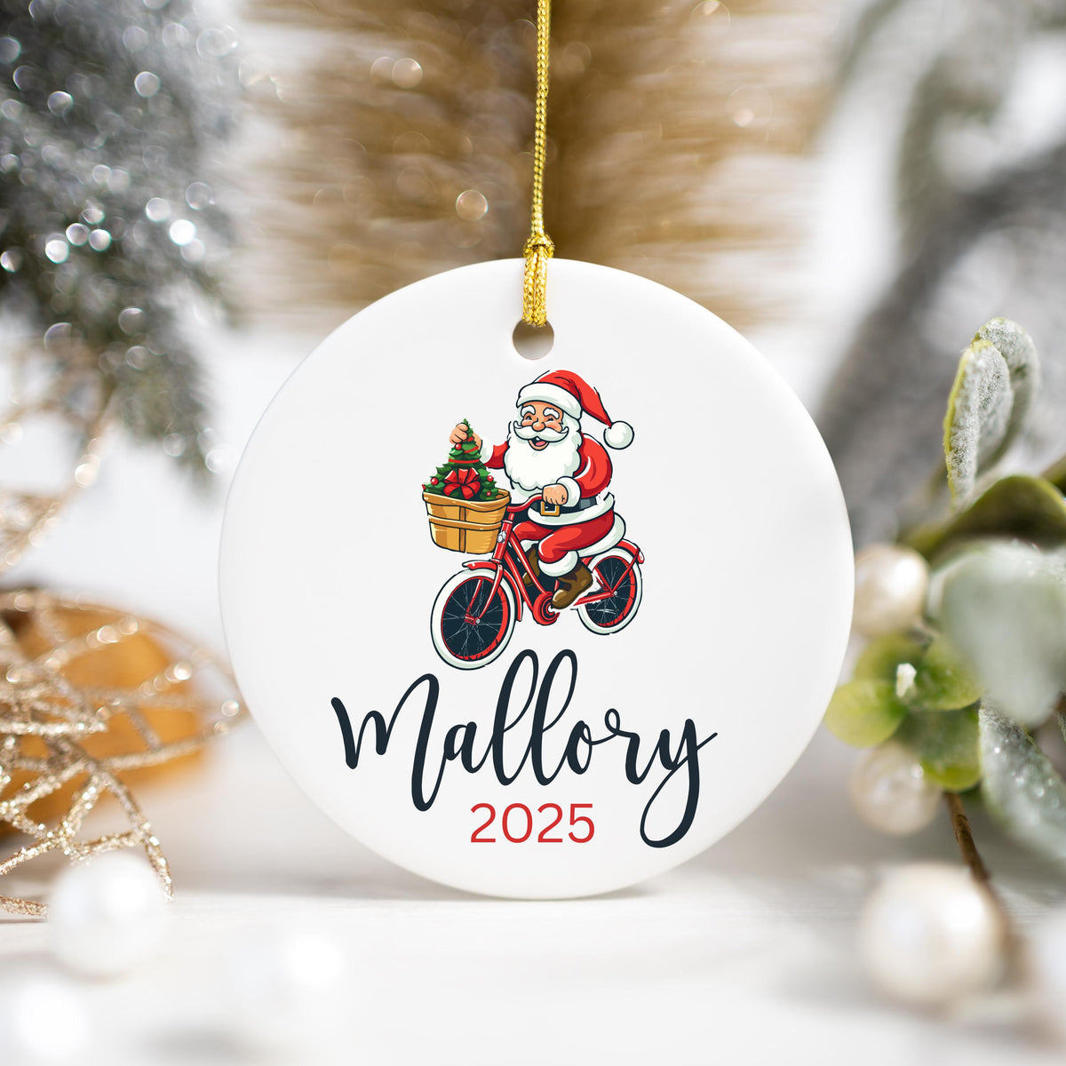 Personalized Bicycle Ornament Christmas Gifts For Bicycle Rider Cycling Ornament Bicycle Gift Biker Xmas Ornament Mountain bi
