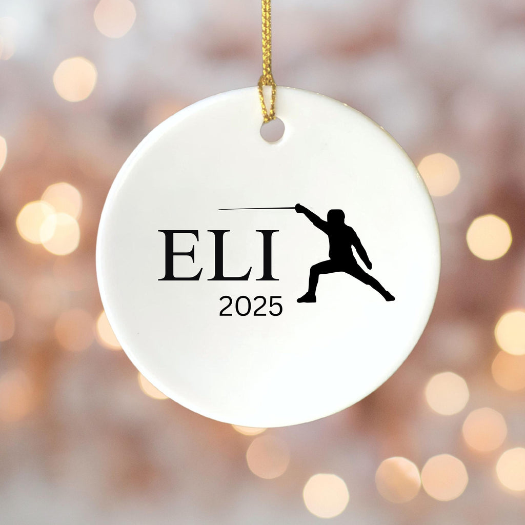 Personalized Fencing Ornament Fencer Gift Unique Sports Ornament Custom Fencing Team Ornament Graduation Gift Fencing Lover O