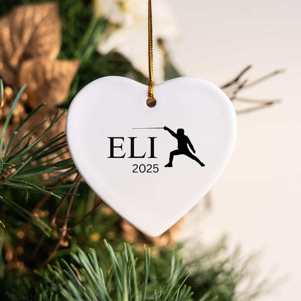 Personalized Fencing Ornament Fencer Gift Unique Sports Ornament Custom Fencing Team Ornament Graduation Gift Fencing Lover O