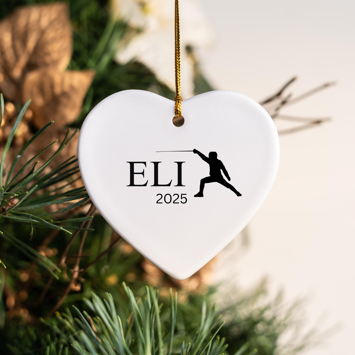 Personalized Fencing Ornament Fencer Gift Unique Sports Ornament Custom Fencing Team Ornament Graduation Gift Fencing Lover O