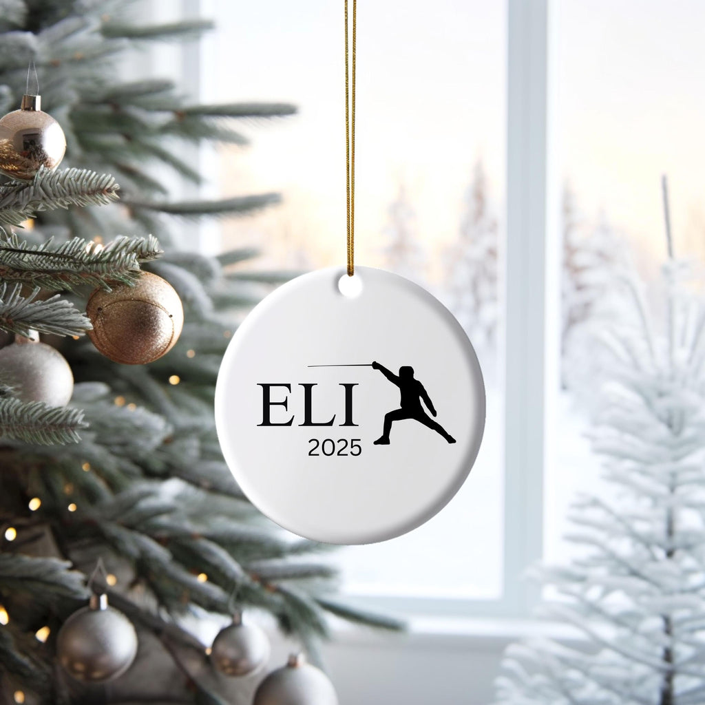 Personalized Fencing Ornament Fencer Gift Unique Sports Ornament Custom Fencing Team Ornament Graduation Gift Fencing Lover O