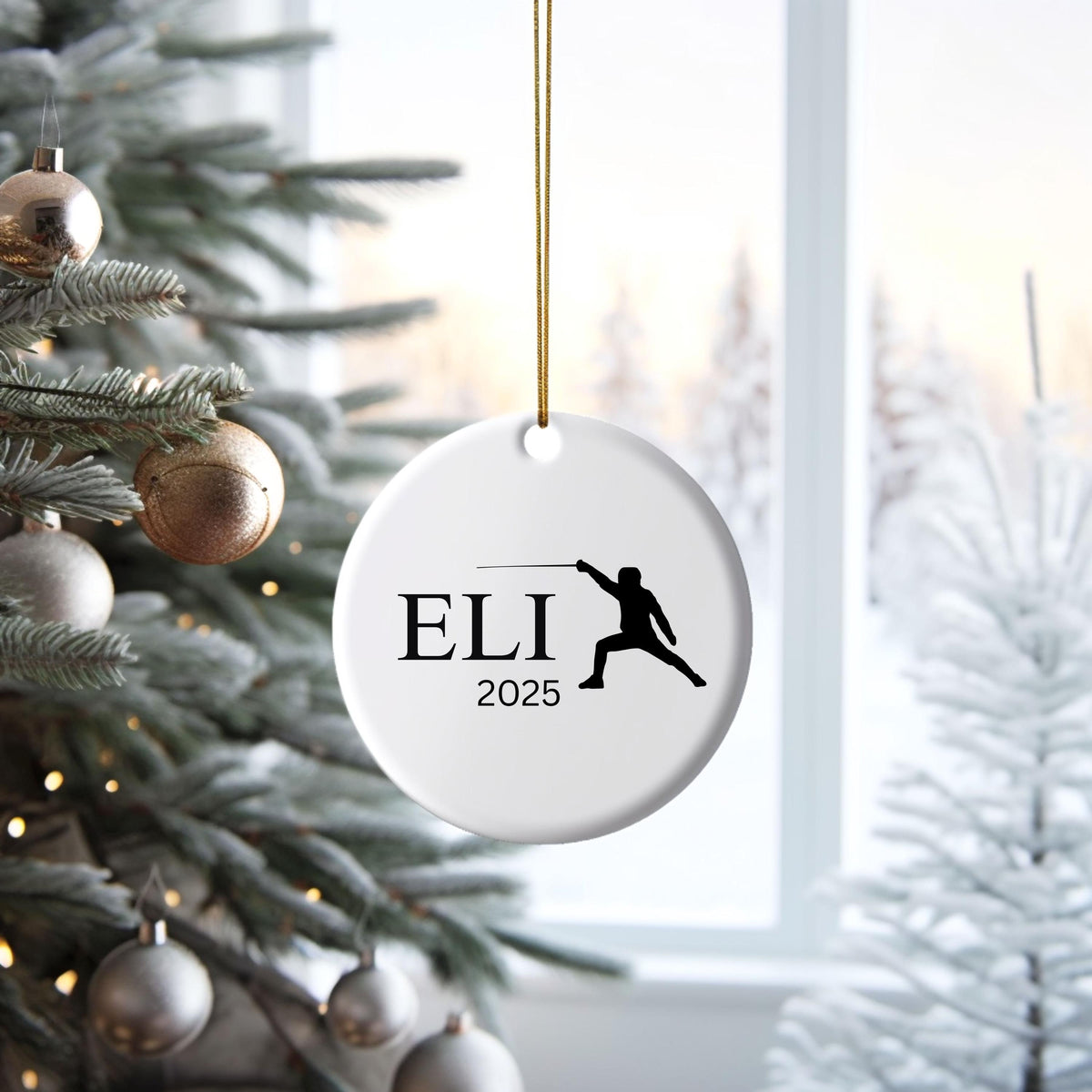 Personalized Fencing Ornament Fencer Gift Unique Sports Ornament Custom Fencing Team Ornament Graduation Gift Fencing Lover O