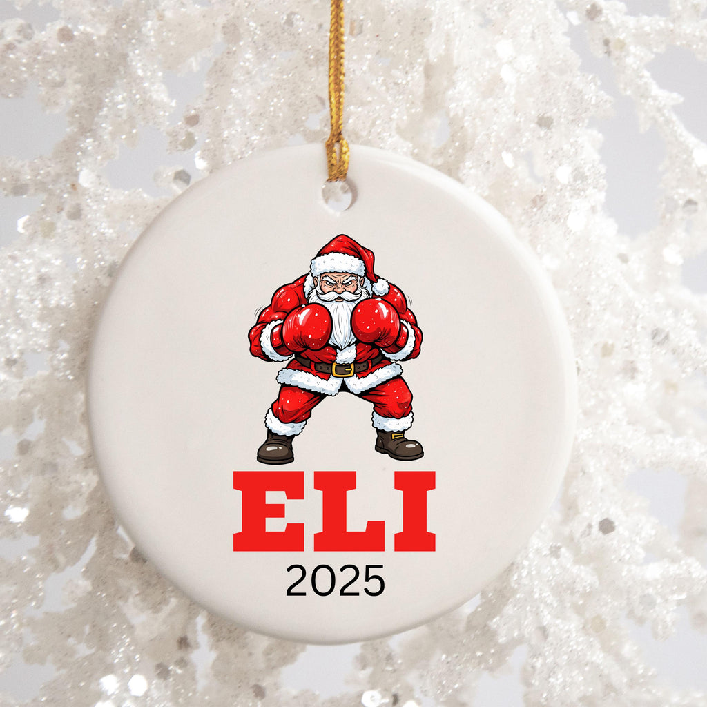 Personalized Boxing Christmas Ornament Boxing Gloves Inspirational Gift Sports Hobby Occupation Boxer Boxing Gamer Player Tre