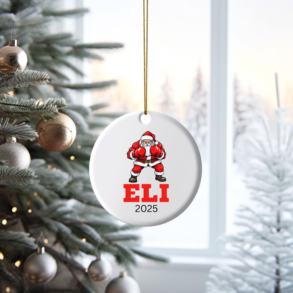 Personalized Boxing Christmas Ornament Boxing Gloves Inspirational Gift Sports Hobby Occupation Boxer Boxing Gamer Player Tre