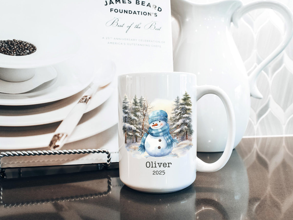 Personalized Snowman Christmas Mug