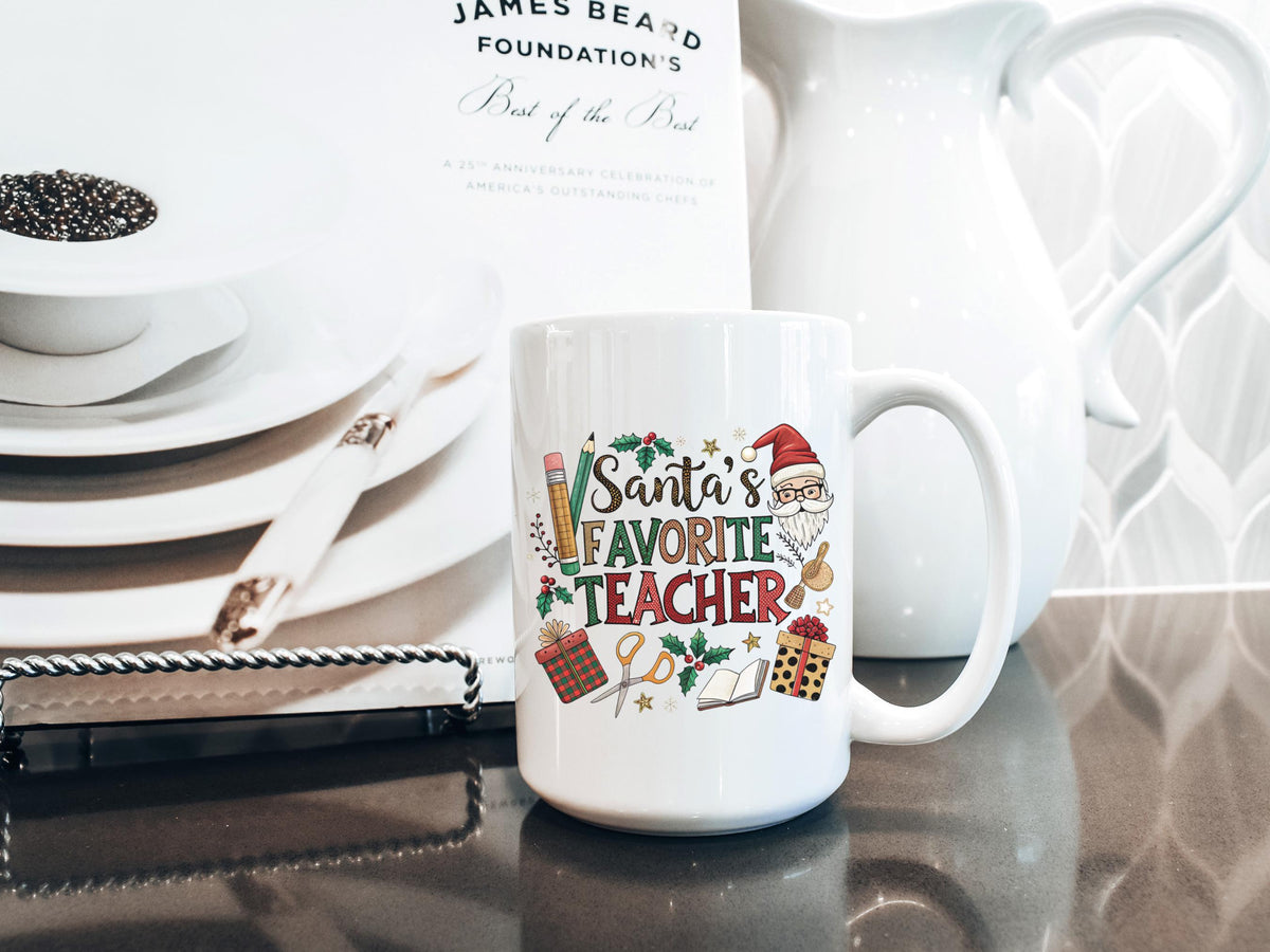 Santa's Favorite Teacher Christmas Gift for Teacher Appreciation Gift Teacher Christmas Present Teacher Mug Gift from Student