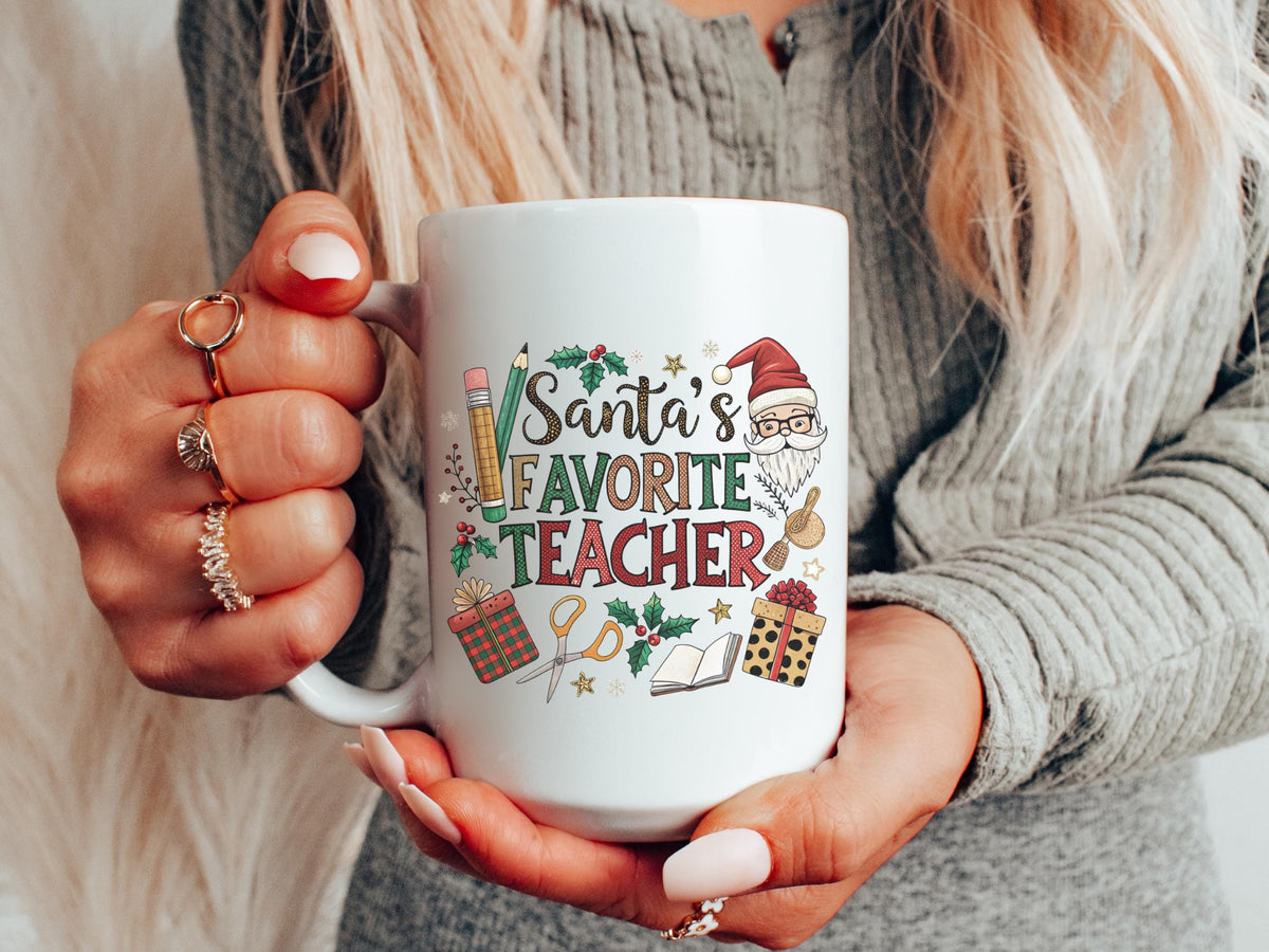 Santa's Favorite Teacher Christmas Gift for Teacher Appreciation Gift Teacher Christmas Present Teacher Mug Gift from Student