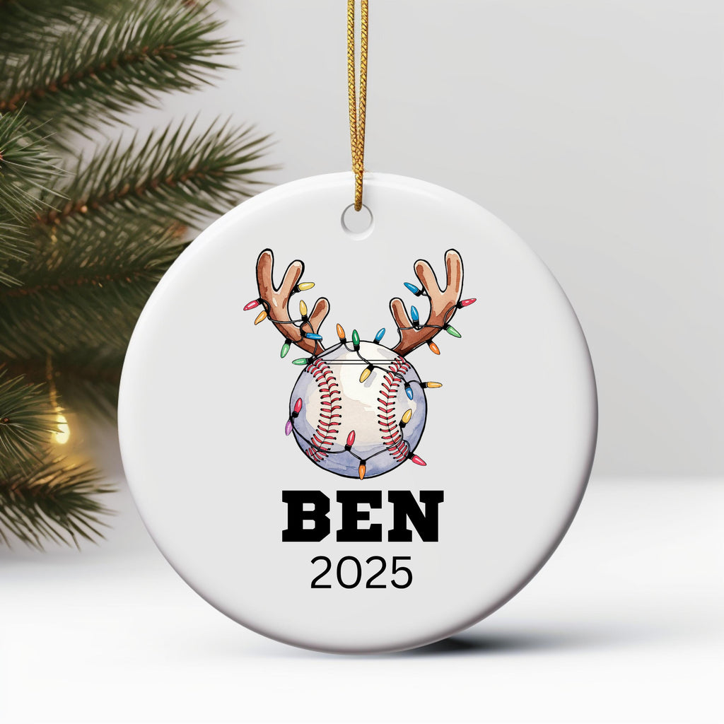 Personalized Baseball Christmas Ornament Custom Baseball Christmas Ornament Keepsake Gift Baseball Team Player Coach Stocking
