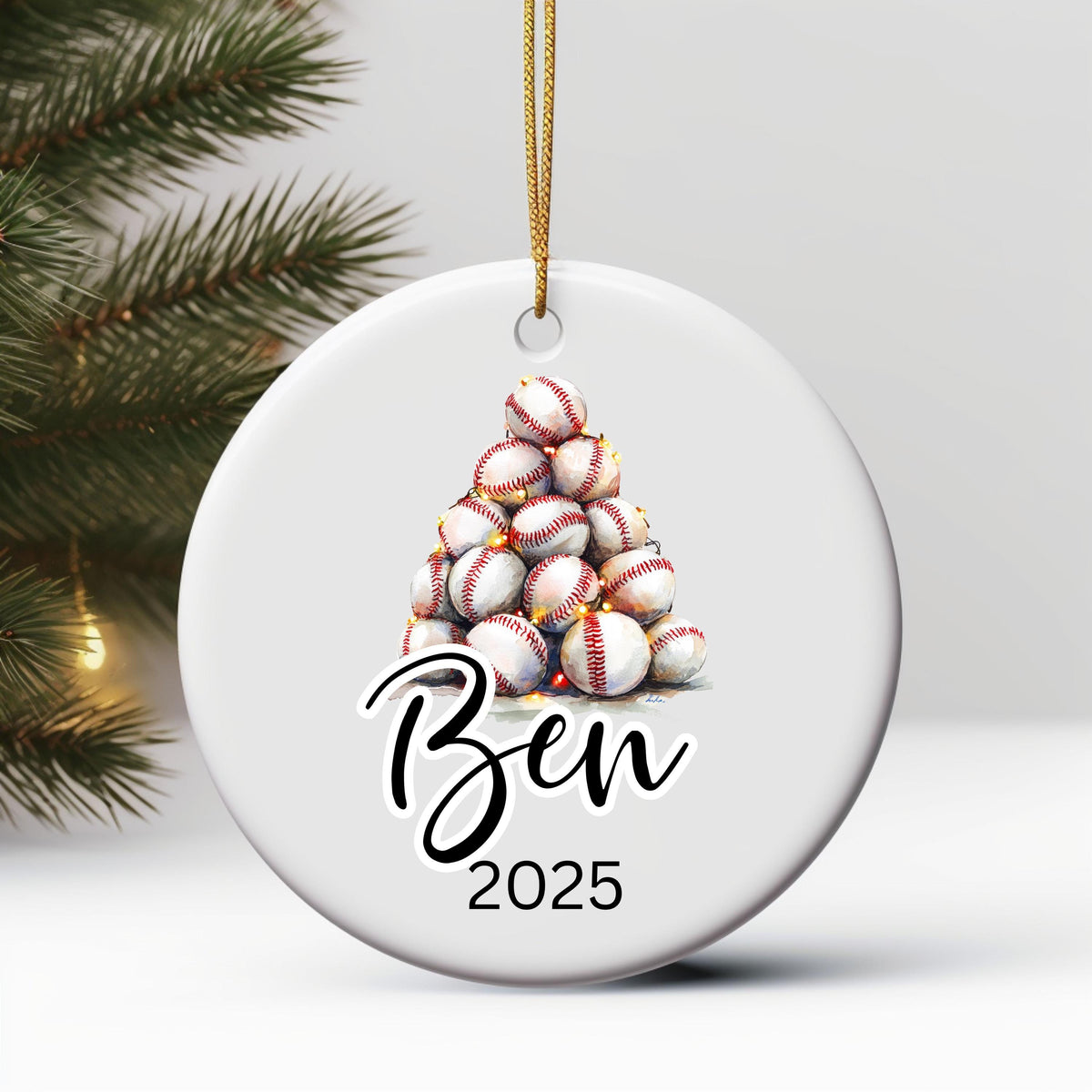 Personalized Baseball Christmas Ornament Custom Baseball Christmas Ornament Keepsake Gift Baseball Team Player Coach Stocking