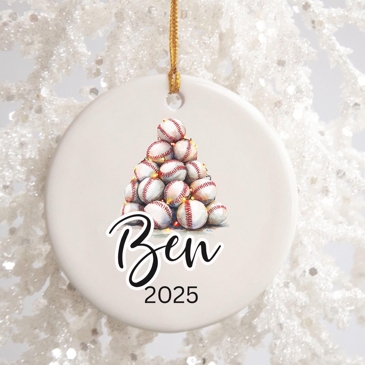 Personalized Baseball Christmas Ornament Custom Baseball Christmas Ornament Keepsake Gift Baseball Team Player Coach Stocking