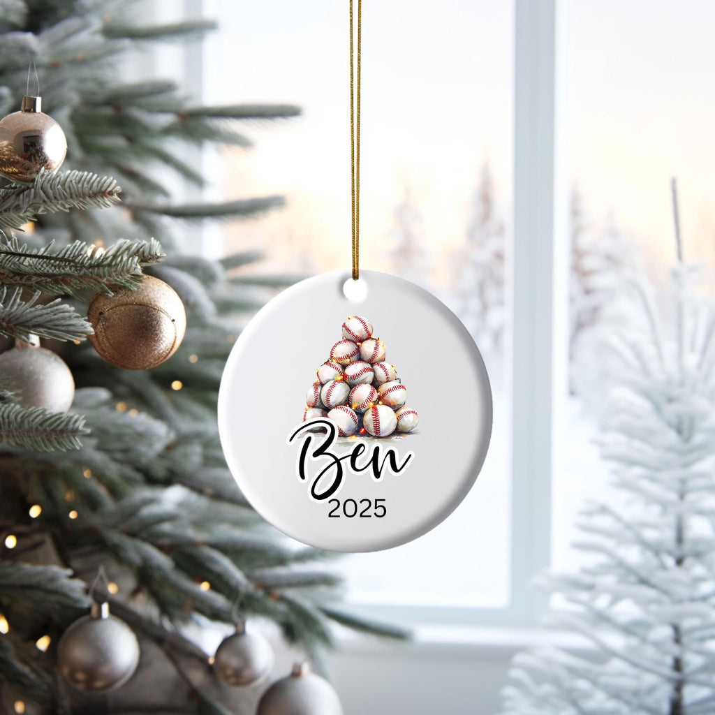 Personalized Baseball Christmas Ornament Custom Baseball Christmas Ornament Keepsake Gift Baseball Team Player Coach Stocking