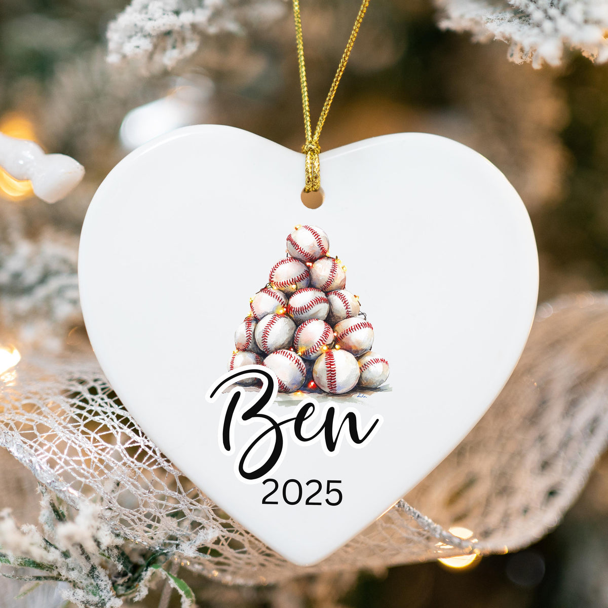 Personalized Baseball Christmas Ornament Custom Baseball Christmas Ornament Keepsake Gift Baseball Team Player Coach Stocking