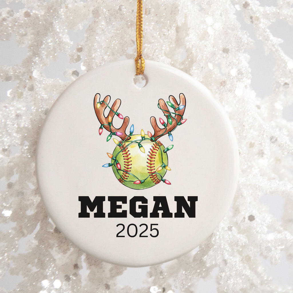 Softball Gifts for Girls Softball Team Gift Personalized Softball Christmas Ornament Girls Softball Gifts for Softball Player