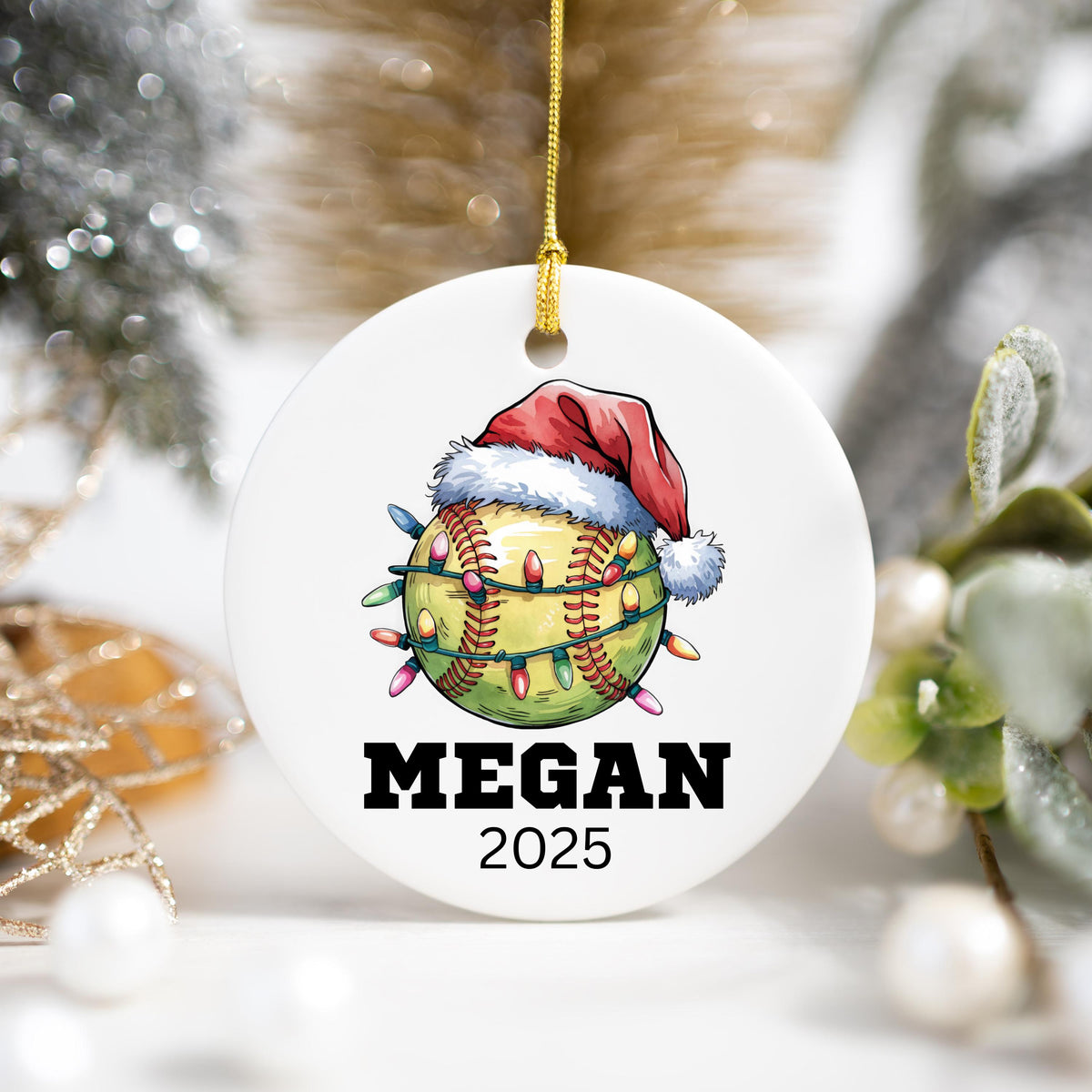 Softball Gifts for Girls Softball Team Gift Personalized Softball Christmas Ornament Girls Softball Gifts for Softball Player