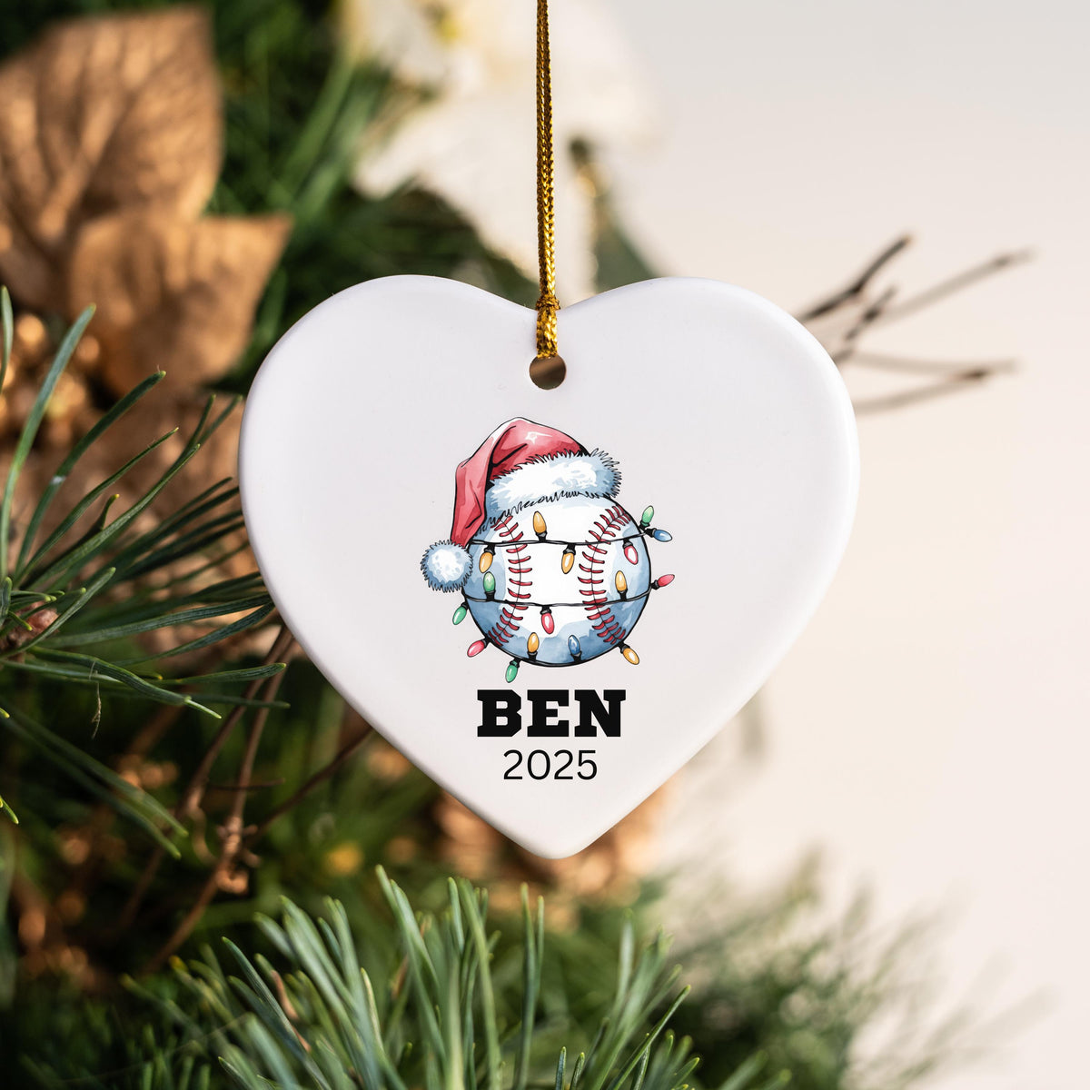 Personalized Baseball Christmas Ornament Custom Baseball Christmas Ornament Keepsake Gift Baseball Team Player Coach Stocking