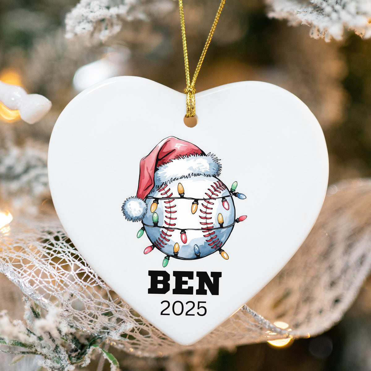Personalized Baseball Christmas Ornament Custom Baseball Christmas Ornament Keepsake Gift Baseball Team Player Coach Stocking