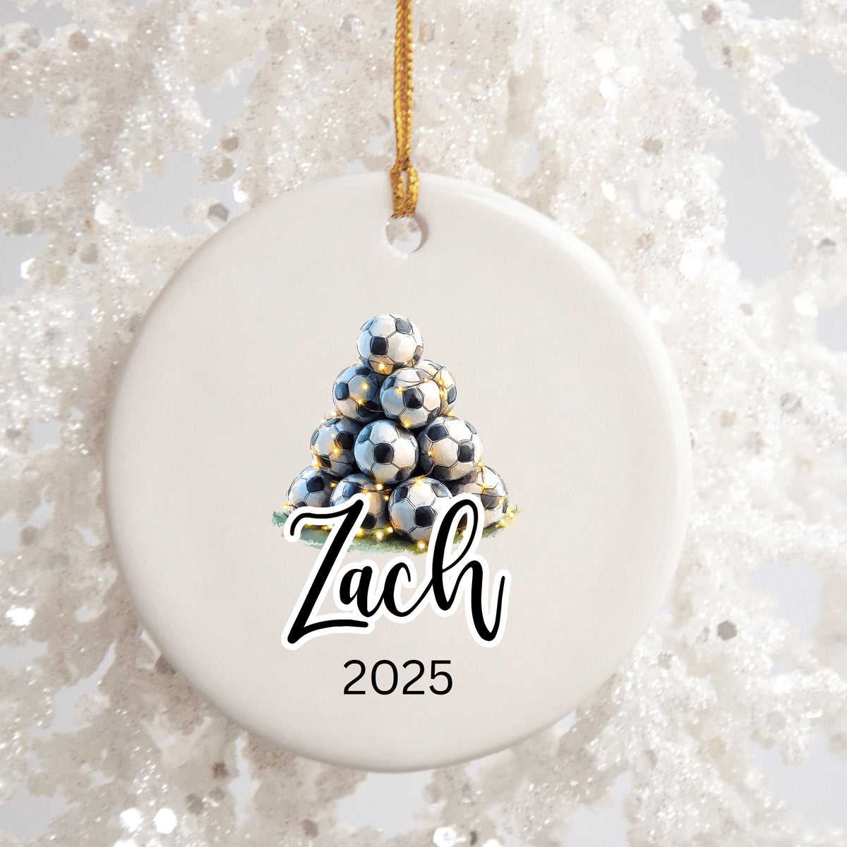 Personalized Soccer Christmas Ornament