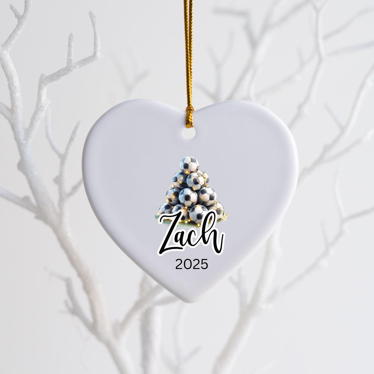 Personalized Soccer Christmas Ornament