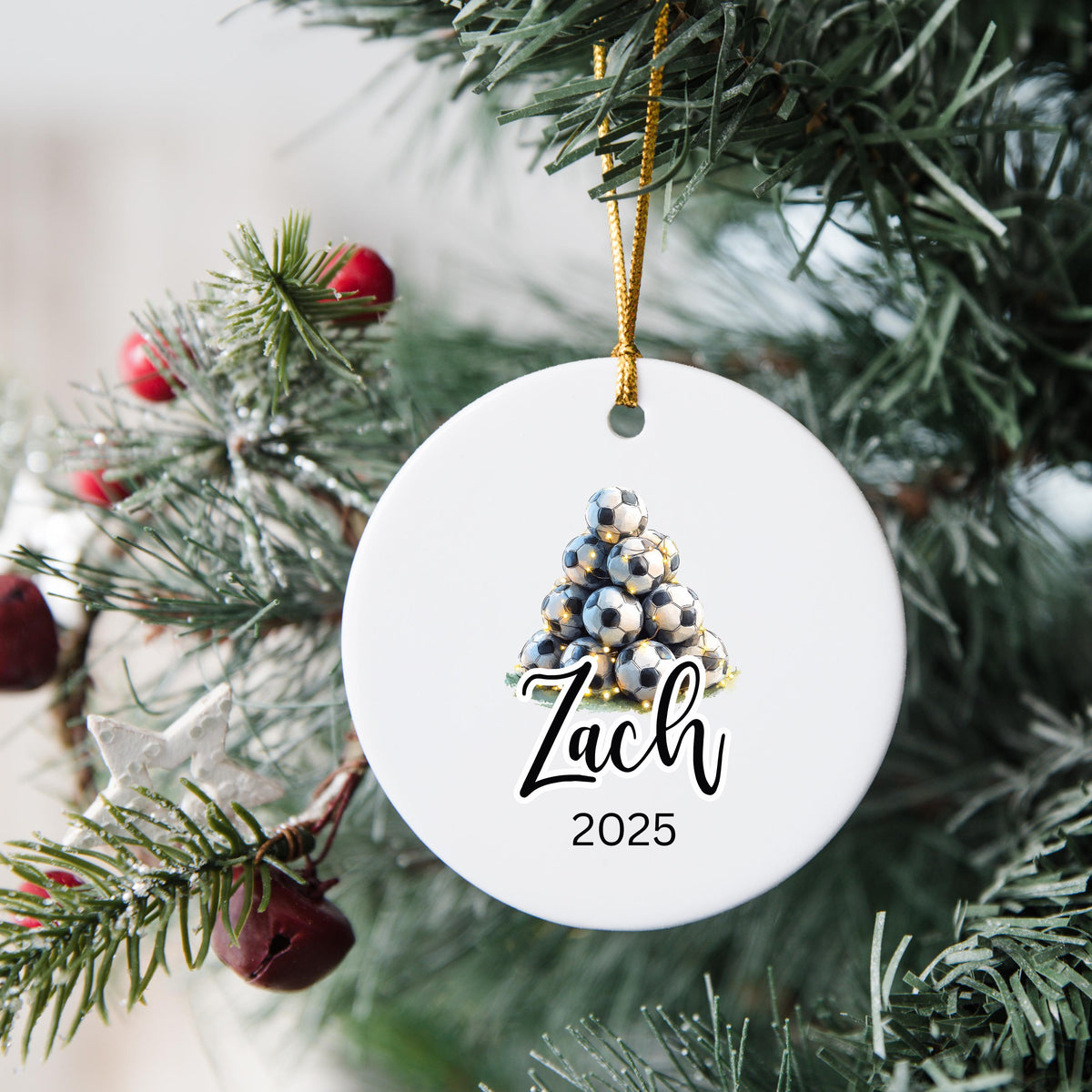Personalized Soccer Christmas Ornament