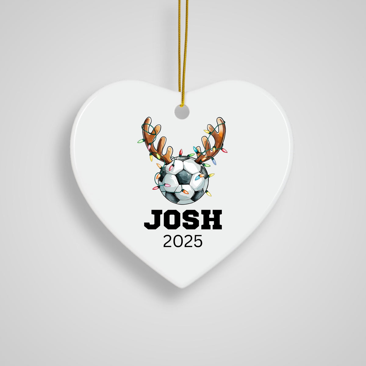 Personalized Soccer Christmas Ornament