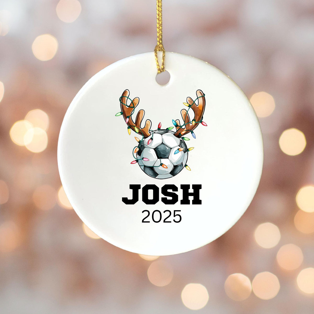 Personalized Soccer Christmas Ornament
