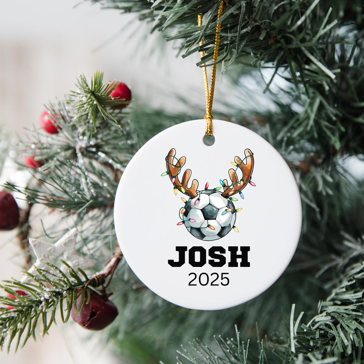 Personalized Soccer Christmas Ornament