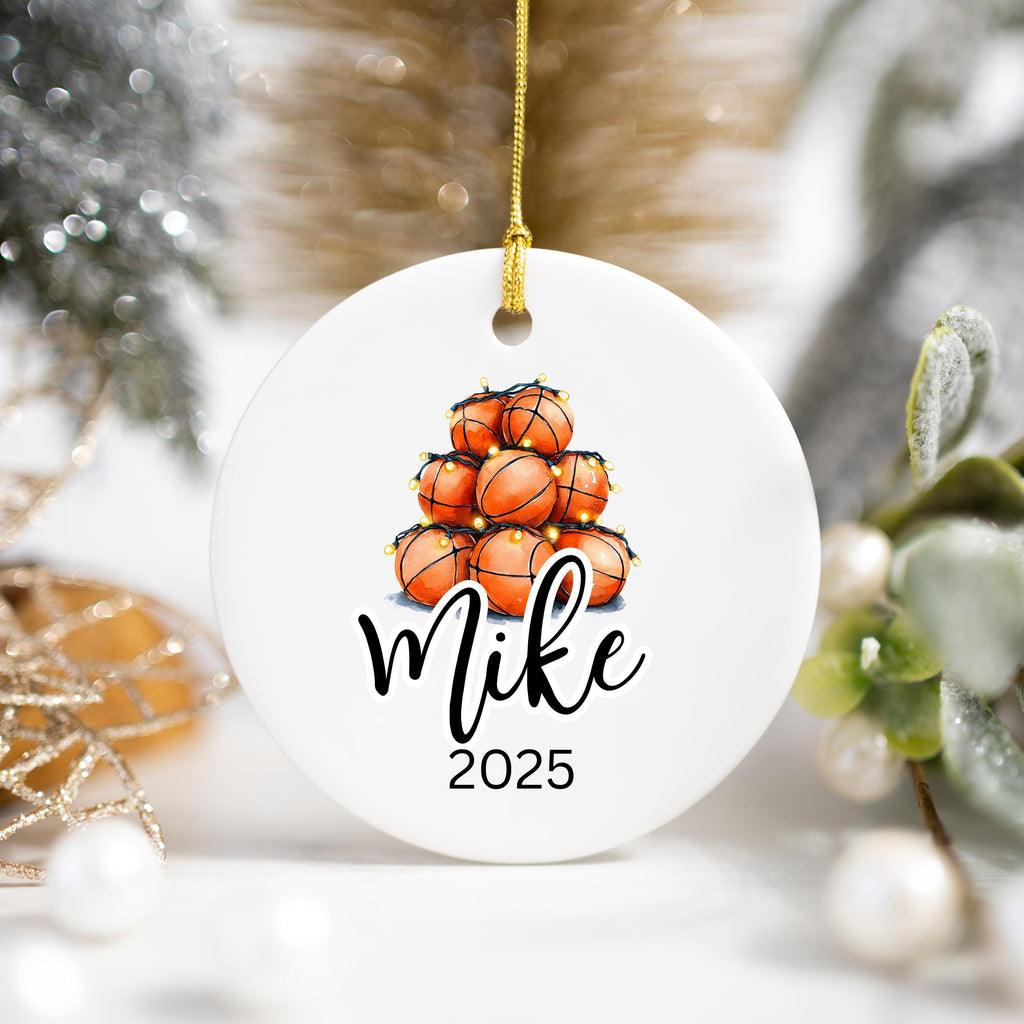 Personalized Basketball Christmas Ornament