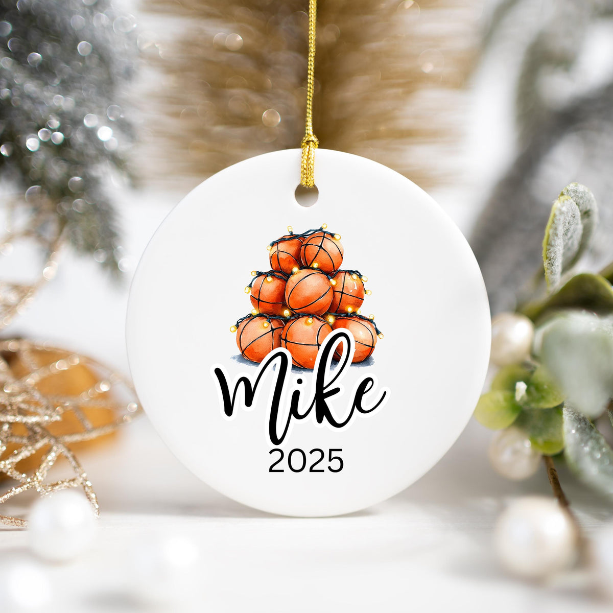 Ornament for Basketball Player Personalized Basketball Keepsake Custom Holiday Gift for Boys and Girls 2025 Personalized Orna