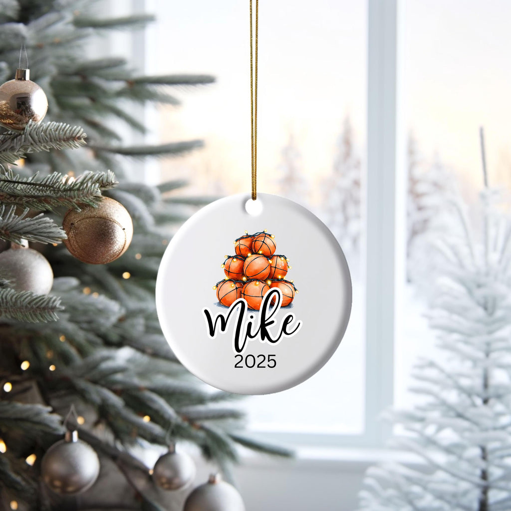 Personalized Basketball Christmas Ornament