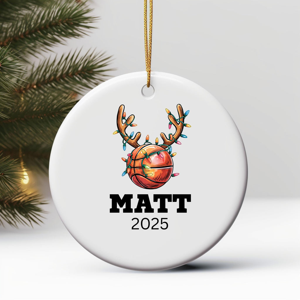 Personalized Basketball Christmas Ornament