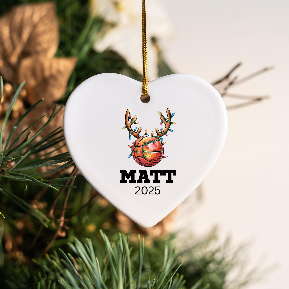 Personalized Basketball Christmas Ornament