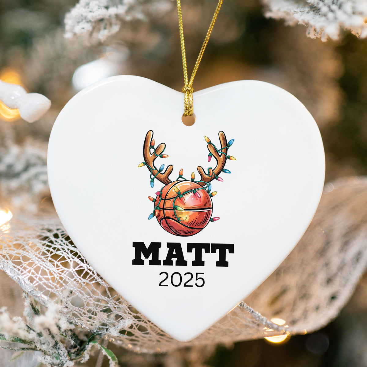 Ornament for Basketball Player Personalized Basketball Keepsake Custom Holiday Gift for Boys and Girls 2025 Personalized Orna