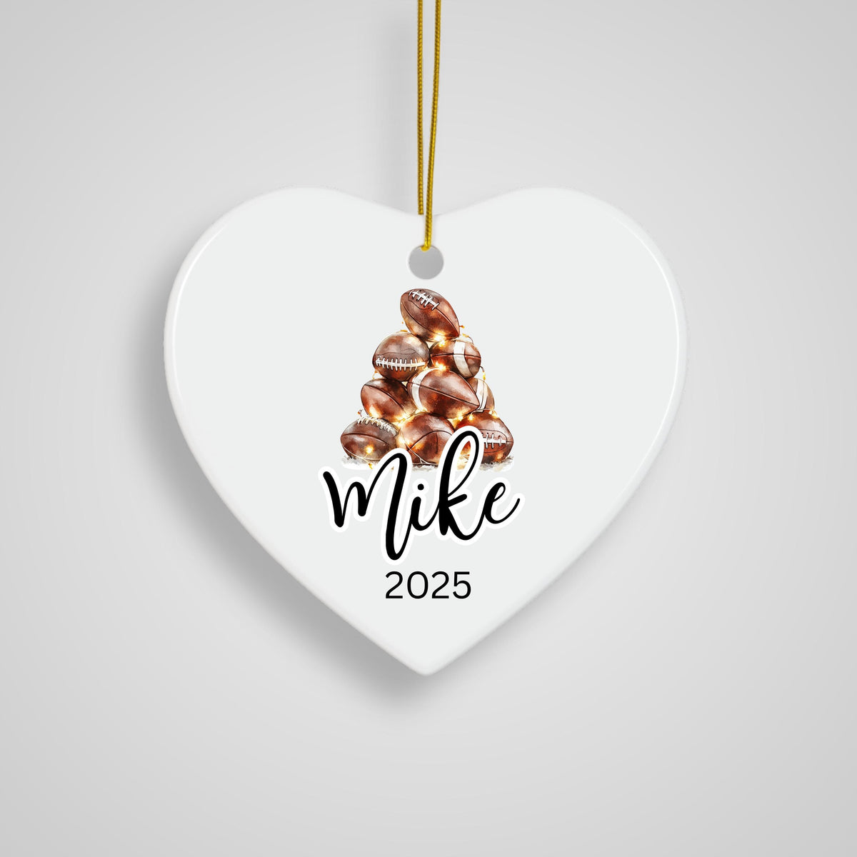 Personalized Football Christmas Ornament