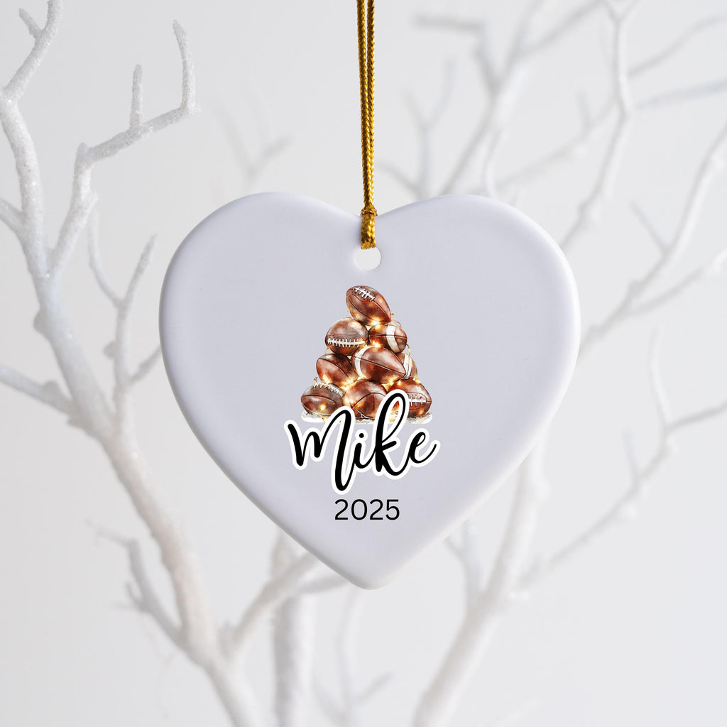 Personalized Football Christmas Ornament