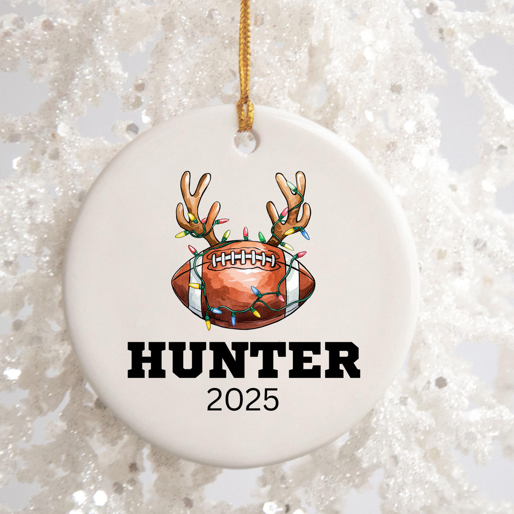 Personalized Football Christmas Ornament