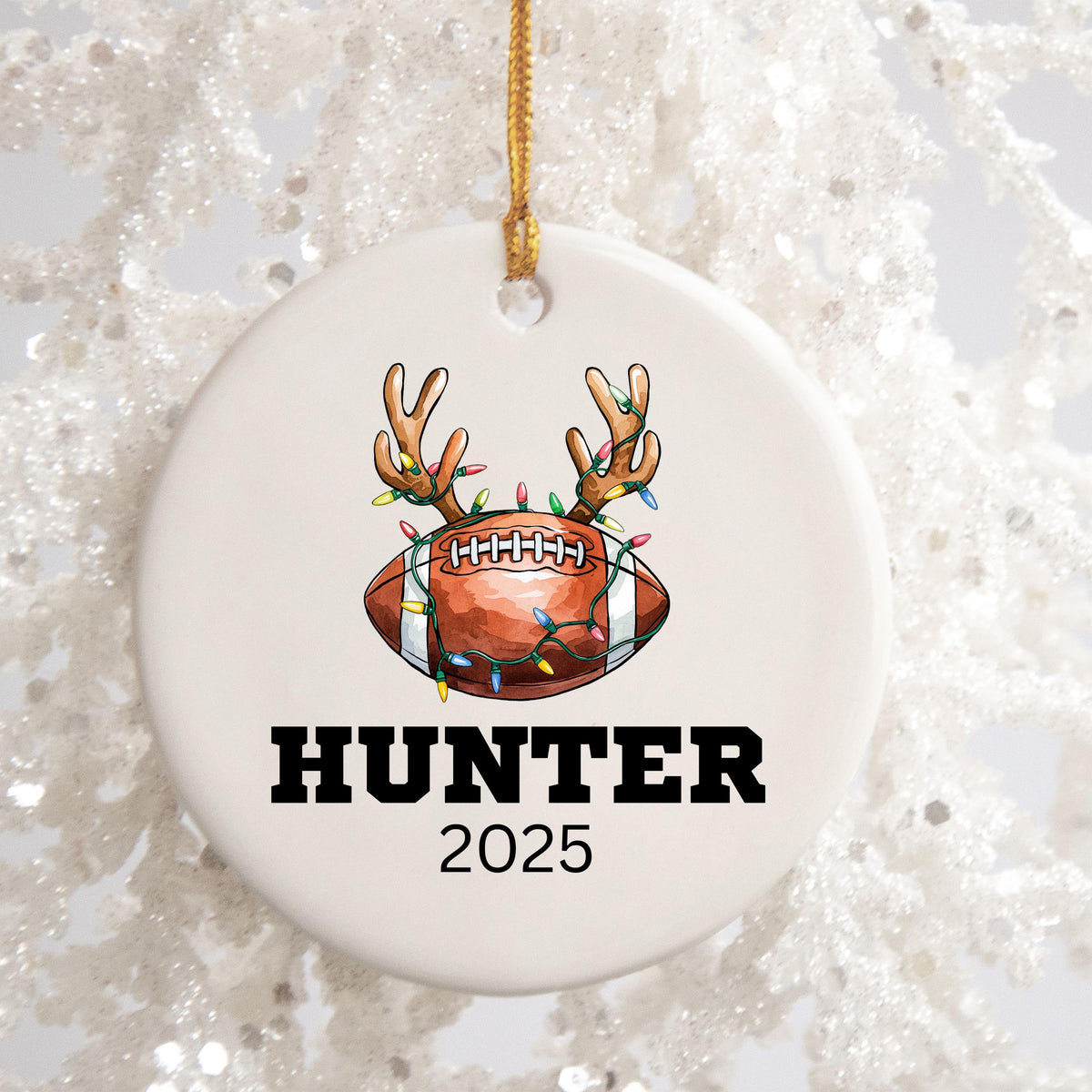 Personalized Football Christmas Ornament