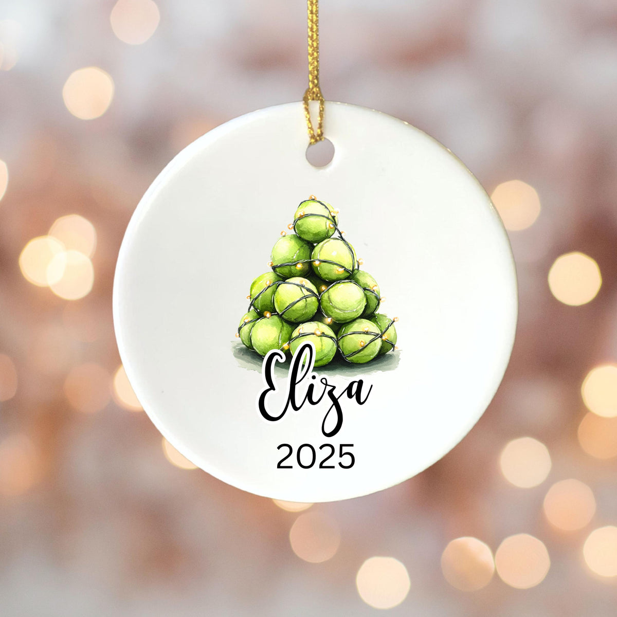 Tennis Christmas Ornament Personalized Tennis Ornament Gifts for Tennis Player Custom Name Tennis Gifts for Tennis Keepsake C