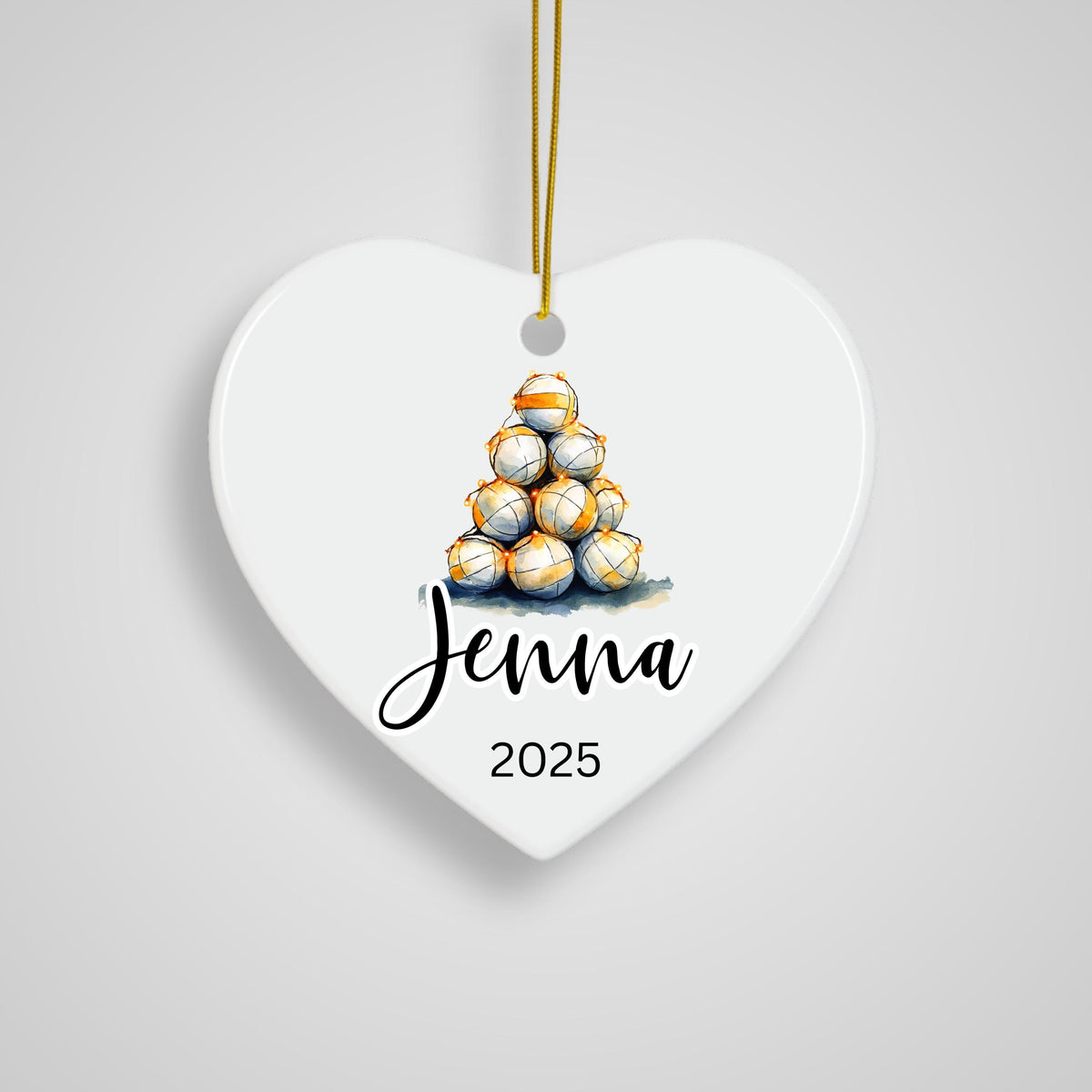 Personalized Volleyball Christmas Ornament Custom Volleyball Christmas Ornament Keepsake Gift Volleyball Team Player Stocking