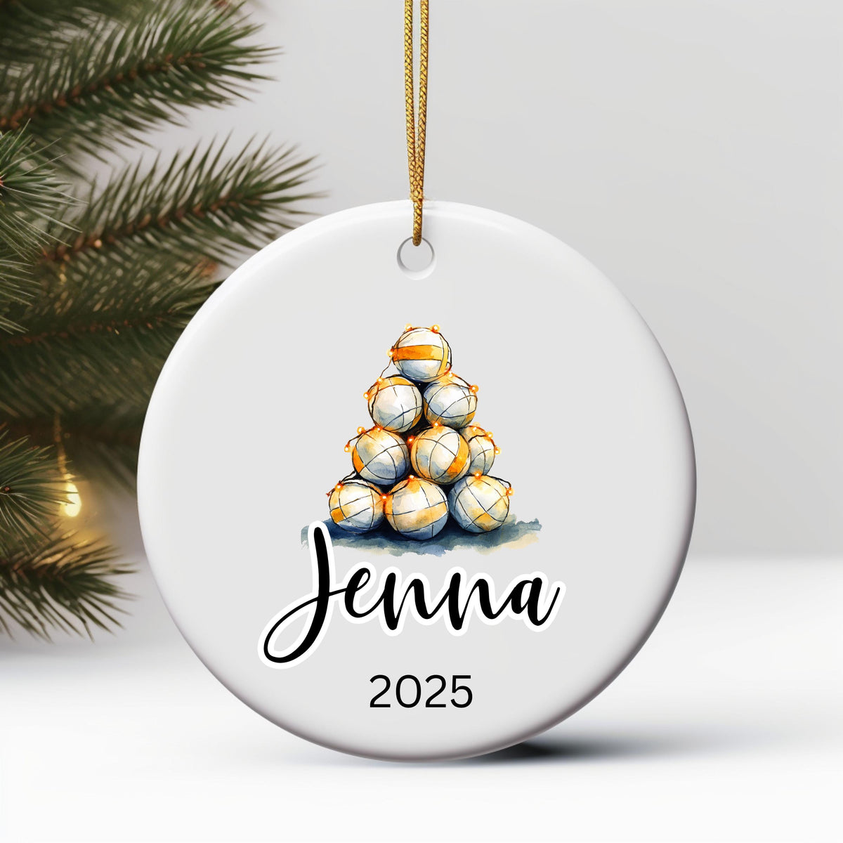Personalized Volleyball Christmas Ornament Custom Volleyball Christmas Ornament Keepsake Gift Volleyball Team Player Stocking